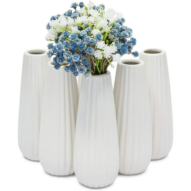 Home Elegant Decorative Flower Vase for Home Decor Living Room Colorful Ceramic Flower Mini Vase Set of 2 Office,Table and Wedding,Centerpieces and Events 